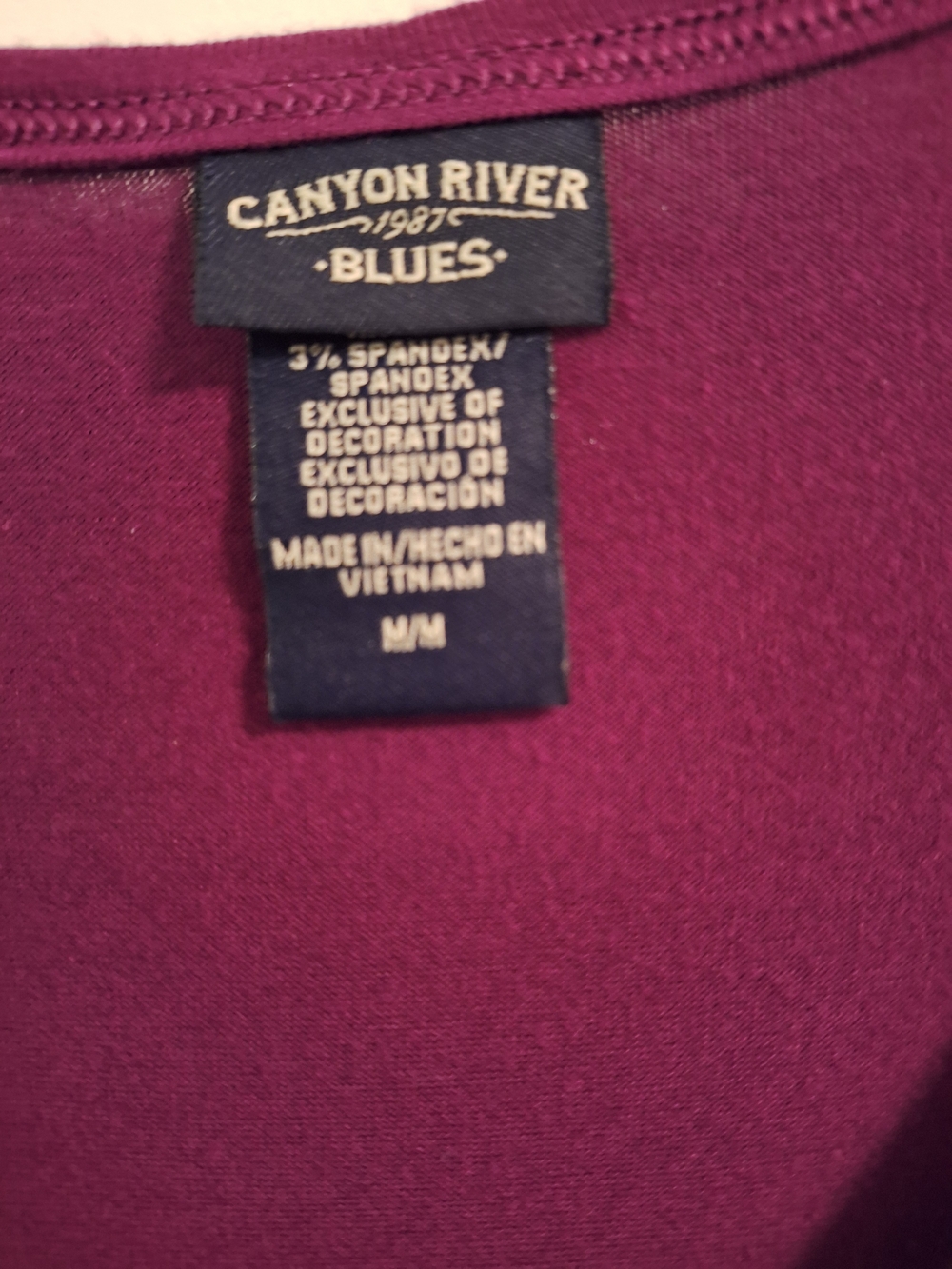 Canyon River Blues Plum Long-Sleeve V-Neck Top with Center Embellishment - Picture 4 of 4